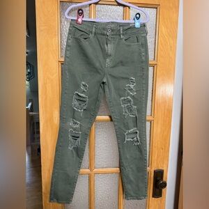 American Eagle Outfitters Olive Skinny Jeans